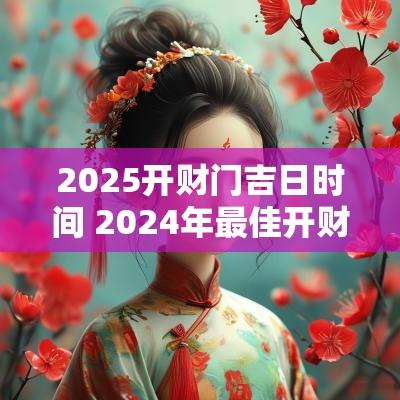 2025开财门吉日时间 2025年最佳开财门时辰