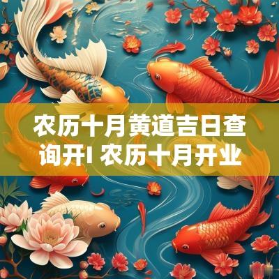 农历十月黄道吉日查询开I 农历十月开业黄道吉日哪几天