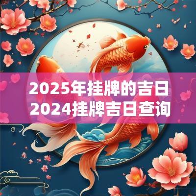 2025年挂牌的吉日 2025挂牌吉日查询