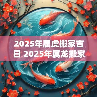 2025年属虎搬家吉日 2025年属龙搬家最佳时间