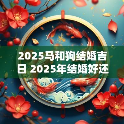 2025马和狗结婚吉日 2025年结婚好还是不好属狗