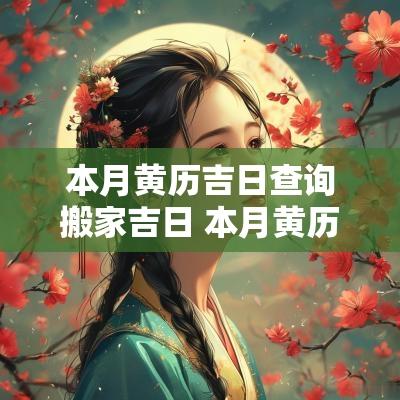 本月黄历吉日查询搬家吉日 本月黄历黄道吉日查询搬家
