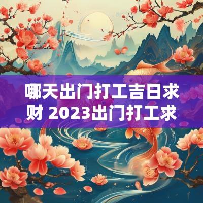哪天出门打工吉日求财 2025出门打工求财吉日查询