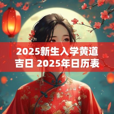 2025新生入学黄道吉日 2025年日历表黄道吉日
