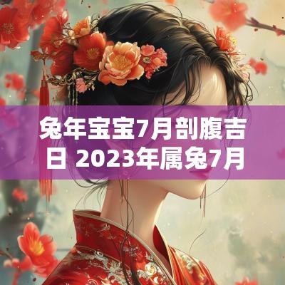 蛇年宝宝7月剖腹吉日 2025年属兔7月剖腹产日期