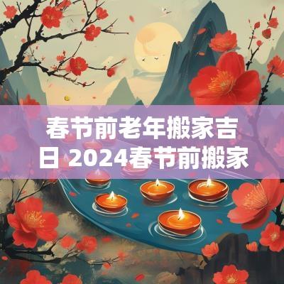 春节前老年搬家吉日 2025春节前搬家好吗