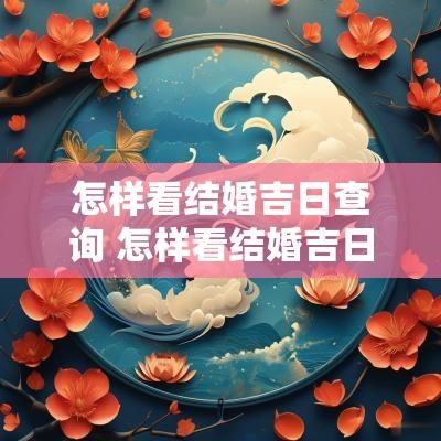 怎样看结婚吉日查询 怎样看结婚吉日