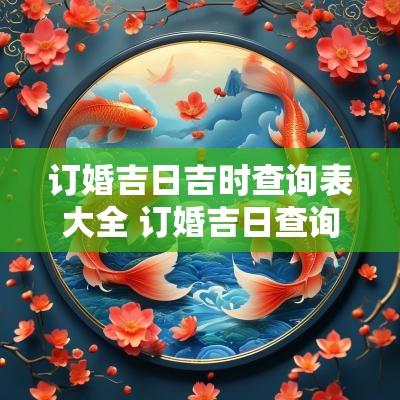 订婚吉日吉时查询表大全 订婚吉日查询2025年1月份