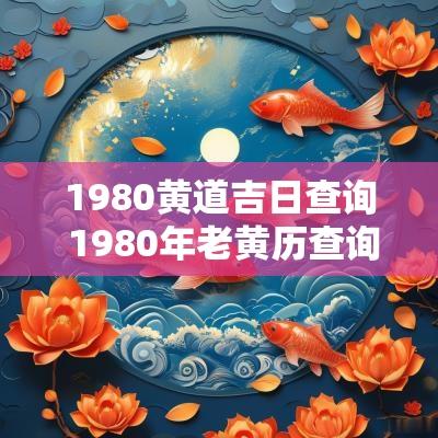 1980黄道吉日查询 1980年老黄历查询