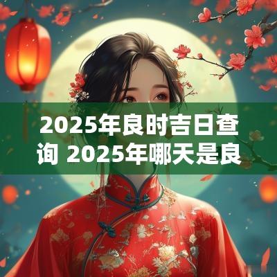 2025年良时吉日查询 2025年哪天是良辰吉日