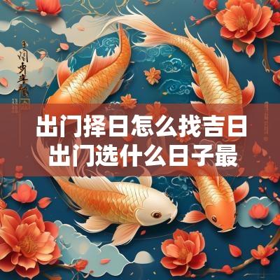 出门择日怎么找吉日 出门选什么日子最好