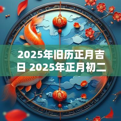 2025年旧历正月吉日 2025年正月初二宜忌