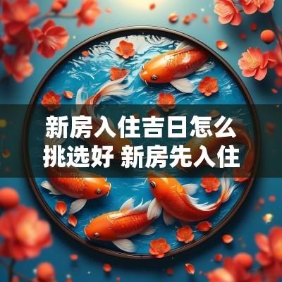 新房入住吉日怎么挑选好 新房先入住再挑选吉日开火