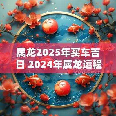 属龙2025年买车吉日 2025年属龙运程怎么样