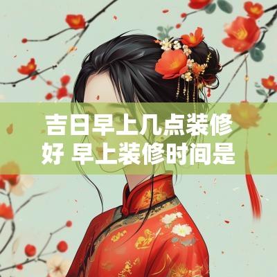 吉日早上几点装修好 早上装修时间是几点
