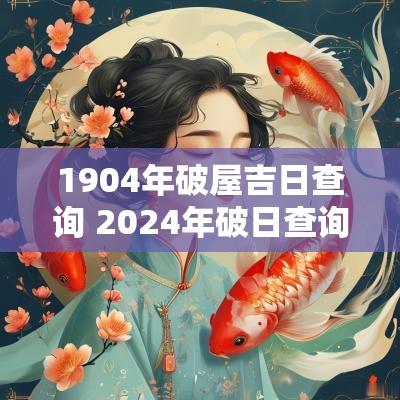 1904年破屋吉日查询 2026年破日查询 1904年破屋吉日查询 2026年破日查询