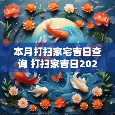 本月打扫家宅吉日查询 打扫家吉日2025