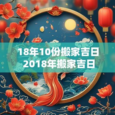 18年10份搬家吉日 2018年搬家吉日