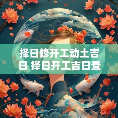 择日修开工动土吉日 择日开工吉日查询