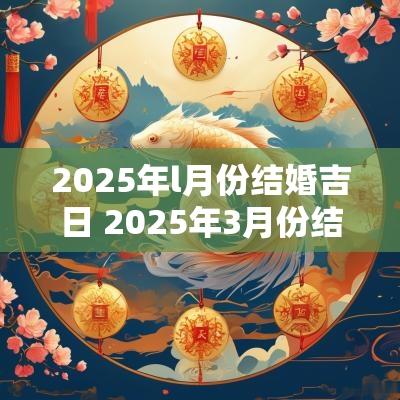 2025年l月份结婚吉日 2025年3月份结婚黄道吉日有哪几天