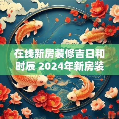 在线新房装修吉日和时辰 2025年新房装修动工当天的时辰