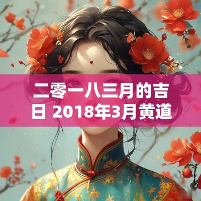 二零一八三月的吉日 2018年3月黄道吉日