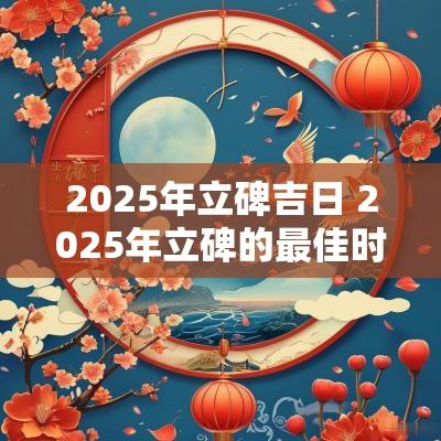 2025年立碑吉日 2025年立碑的最佳时间