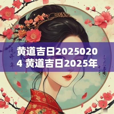 黄道吉日20250204 黄道吉日2025年老黄历查询