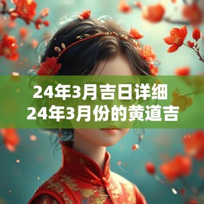 24年3月吉日详细 24年3月份的黄道吉日