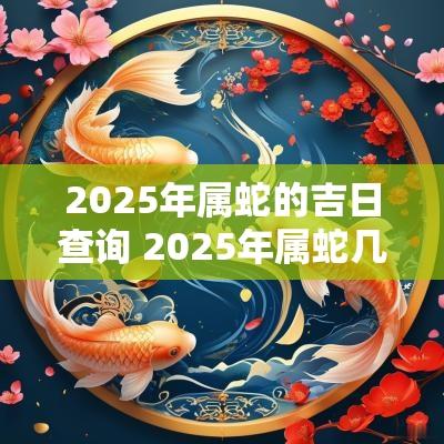 2025年属蛇的吉日查询 2025年属蛇几日出生最好命运