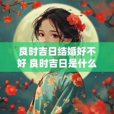 良时吉日结婚好不好 良时吉日是什么