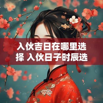 入伙吉日在哪里选择 入伙日子时辰选择