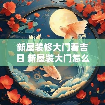 新屋装修大门看吉日 新屋装大门怎么选日子