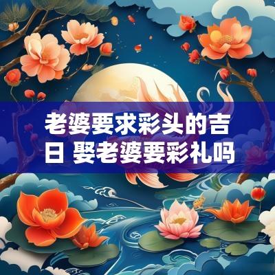 老婆要求彩头的吉日 娶老婆要彩礼吗