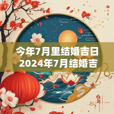 今年7月里结婚吉日 2025年7月结婚吉日有哪几天