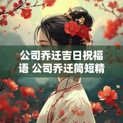 公司乔迁吉日祝福语 公司乔迁简短精辟祝福语