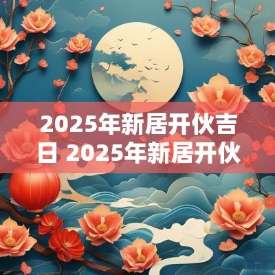 2025年新居开伙吉日 2025年新居开伙吉日有哪些