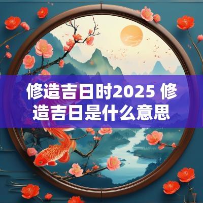修造吉日时2025 修造吉日是什么意思