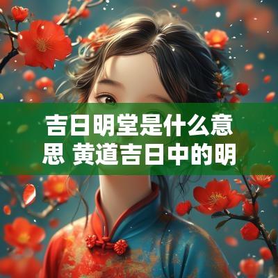 吉日明堂是什么意思 黄道吉日中的明堂是什么意思