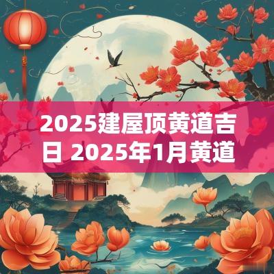 2025建屋顶黄道吉日 2025年1月黄道吉日