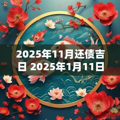 2025年11月还债吉日 2025年1月11日结婚黄道吉日