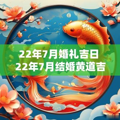 22年7月婚礼吉日 22年7月结婚黄道吉日