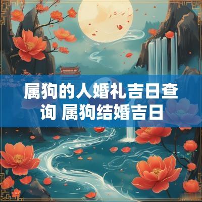 属狗的人婚礼吉日查询 属狗结婚吉日