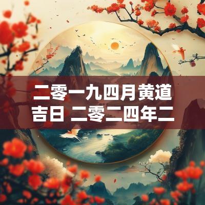 二零一九四月黄道吉日 二零二四年二月初九黄道吉日