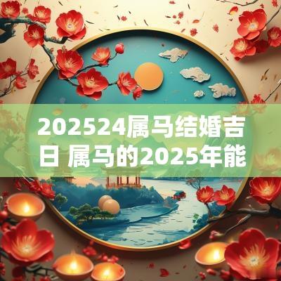 202524属马结婚吉日 属马的2025年能结婚吗