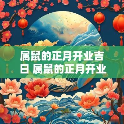 属鼠的正月开业吉日 属鼠的正月开业吉日是哪几天