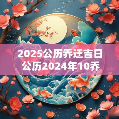 2025公历乔迁吉日 公历2025年10乔迁入宅吉日