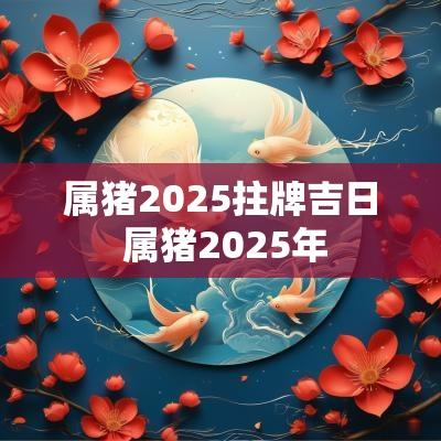 属猪2025拄牌吉日 属猪2025年