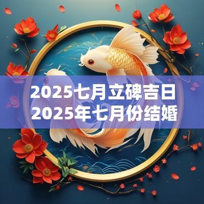 2025七月立碑吉日 2025年七月份结婚的黄道吉日