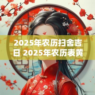 2025年农历扫舍吉日 2025年农历表黄道吉日